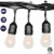 48 Feet 15 Lights Heavy Duty Patio Lights, E26 Hanging Socket with 11W S14 Incandescent Bulbs, Weatherproof Outdoor String Lights, Commercial Grade Backyard Light Bistro Lights (48 Ft 15 Lights Clear)