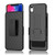iPhone 8/7/6/6s Holster Case, Galaxy Wireless Combo Shell & Holster Case - Super Slim Shell Case with Built-in Kickstand, Swivel Belt Clip Holster Compatible for Apple iPhone 8, 7, 6, 6s Case - Black
