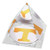 NCAA Tennessee University Volunteers logo in 2" Crystal Pyramid with Colored Windowed Gift Box