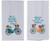 Kay Dee Designs 2 Piece Bicycle Kitchen Bundle - 2 Embroidered Waffle Towels