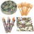 Camo Value Party Supplies Pack (58+ Pieces for 16 Guests), Value Party Kit, Camouflage Party Plates, Camo Birthday, Napkins, Forks, Tableware