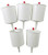 White Plastic Push Button Lever Hand Communion Cup Filler Bulk Pack for Churches 5 Inch, Set of 5
