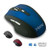 iHome Precision Wireless Desktop Mouse with Scroll Wheel, 2 Buttons, and Web Navigation (Mac and PC Compatible) (Blue)