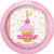 Pink and Gold Girls 1st Birthday Dessert Plates, 8ct