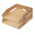 MobileVision 2 Pack Stackable Bamboo Paper Tray Office Organizer for Files, Documents, Letter Sorter, Envelopes and Magazine Holder