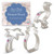 Ann Clark Cookie Cutters 3-Piece Tropical Hawaiian Cookie Cutter Set with Recipe Booklet, Pineapple, Palm Tree