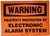 Accuform MASE303VS Adhesive Vinyl Safety Sign, Legend"Warning Property Protected by Electronic Alarm System", 10" Length x 14" Width x 0.004" Thickness, Black on Orange