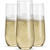 24 Stemless Plastic Champagne Flutes - 9 Oz Plastic Champagne Glasses | Clear Plastic Unbreakable Toasting Glasses |Shatterproof | Disposable | Reusable Perfect For Wedding Or Party