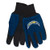 NFL San Diego Chargers Two-Tone Gloves, 2-Pack, Blue/Black