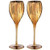 Design Toscano Morgan Le Fey Golden Glass Goblets, Set of Two, gold