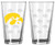 Iowa Hawkeyes Satin Etch Pint Glass Set