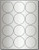 2 1/2" Round Silver Foil Labels for Laser Printers - 10 Sheets / 120 Labels