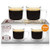 Eparé Retro Coffee Mugs - 12oz Clear Glass Double Wall Cups - Set of 2 - Insulated Large Coffee Espresso Latte Glasses