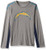 NFL Youth Boys "Mainframe" Long Sleeve Performance Tee-Light Charcoal-S(8), Los Angeles Chargers