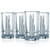 Luminarc Cooler Drinking Glasses Parallels Drinkware, Tall, Set of 4, Clear
