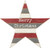Primitives by Kathy 34899 Slatted Star-Shaped Wooden Sign, 15.75" x 15", Merry Christmas