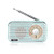 Retro Radio with Bluetooth Speaker Rechargeable Battery Operated AM FM NOAA Portable Radio Pocket Vintage Radio, Supports Stereo Earphone, USB MP3 Player, TF Cards(Blue)