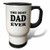 3dRose The Best Dad Ever Blue Stainless Steel Travel Mug, 14-Ounce