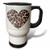 3dRose Heart Leopard Print Animal Prints Fashion Stainless Steel Travel Mug, 14-Ounce