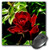3dRose LLC 8 x 8 x 0.25 Inches Mouse Pad, Beautiful Red Rose Glowing Neon Light Art (mp_155254_1)