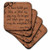 3dRose CST_150069_3 Bible Verse John 15-11 Brown Background Bible Christian Inspirational Saying Ceramic Tile Coasters, Set of 4