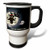 3dRose tm_65476_1 Halloween Owl with Ghost Travel Mug, 14-Ounce, Stainless Steel