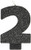 Amscan Black #2 Birthday Glitter Numeral Candle Children's Party Favor Sets, Metallic Black