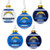 NFL San Diego Chargers Shatterproof Ball Ornament (Pack of 5), Blue