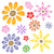 Flower Power Stencil - 6.5 x 6.5 inch (M) - Mix Media Layering Flower Stencils