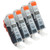 JETDIRECT Compatible Ink Cartridge Replacement Set for Canon CLI-221 (Pack of 4: 4 C-221 Gray)