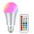 E26 Dimmable Color Changing LED Light Bulbs Warm White with Remote Control 10W RGB Light Bulbs with 21key Remote Control, 60W Incandescent Equivalent, Memory Function, RGB + Warm White(1 Pack)