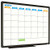 JILoffice Dry Erase Calendar Whiteboard - Magnetic White Board Calendar Monthly 24 X 18 Inch, Black Aluminium Frame Wall Mounted Board for Office Home and School