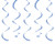 Creative Converting 10 Count Dizzy Danglers, 18", True Blue