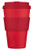 Reusable Sustainable To-Go Travel Coffee-Cup - Ecoffee Cup - Portable Natural Bamboo Fiber Cups With No Leak Silicone Lid - Dishwasher Safe (14oz, Red Dawn)
