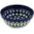 Polish Pottery Bowl 7-inch Peacock Leaves