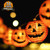 SUNSGNE Halloween Jack Pumpkin Lantern String Lights,10 Smiling Jack Face Paper Lantern 8.5 Ft for Indoor/Outdoor Patio Fiesta Party