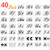 Onene 40 pieces Letter Stencils for Painting on Wood, Alphabet Letter Templates with Numbers and Signs, Reusable Plastic Art Craft Stencils with Calligraphy Font Upper and Lowercase Letters