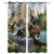 Edwiinsa Jurassic Dinosaur Animals Kitchen Blackout Curtains Window Drapes Treatment, 2 Panels Set for Kitchen Cafe Office, 80W x 63L inch