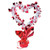 Heart Gleam 'N Shape Centerpiece (red & white) Party Accessory  (1 count) (1/Pkg)