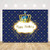 Sensfun Blue Gold Boy Happy Birthday Photo Backdrop Little Prince Crown 1st First Birthday Backdrops Royal Celebration Party Decorations Banner Background 7X5ft