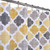 CAROMIO Fabric Shower Curtain 84 Inch Long, Geometric Quatrefoil Pattern Poly-Cotton Farmhouse Shower Curtain Extra Long, Yellow/Grey, 72x84 Inches