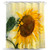BJ Wardrobe Shower Curtain for Bathroom with 12 Hooks, 72" W x 72" H Sunflowers Polyester Fabric Waterproof