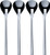 Alessi Mu 4 Piece Mocha Spoons, Silver