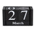 Vpang Vintage Wood Perpetual Calendar Shabby Chic Blocks Desktop Calendar Rustic Wooden Cubes Calendar Home Office Decoration (Black)