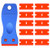 Mini Plastic Razor Blade Scraper, Double Edge Plastic Scraper Tool Utility Knife with Scraper with 10PCS Plastic Razor Blades for Removing Labels, Stickers and Decals