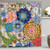 Pknoclan Boho Floral Shower Curtain Colorful Flowers Shower Curtain with 12 Hooks, Boho Shower Curtains for Bathroom, Waterproof Fabric Bath Curtain