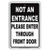 Not an Entrance Please Enter Through Front Door Tin Sign,Notice Plate Outdoor & Indoor Sign,Metal Sign 8X12 INCHES Aluminum