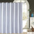 LAOBANNIANG Simple Stripe Shower Curtain Fabric for Bathroom,Waterproof and Thickened 72 x 72 inches-Grey