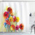 Ambesonne Flower Shower Curtain, Gerbera Bouquets Romantic Floral Arrangement Blossom Side of The Nature, Cloth Fabric Bathroom Decor Set with Hooks, 84" Long Extra, Orange Yellow