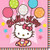 Amscan Beverage Napkins | Hello Kitty Balloon Dreams Collection | Party Accessory